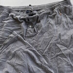 Polo‎ Ralph Lauren Sleepwear Pajama Pants Mens Medium Gray Cotton Pony Logo
